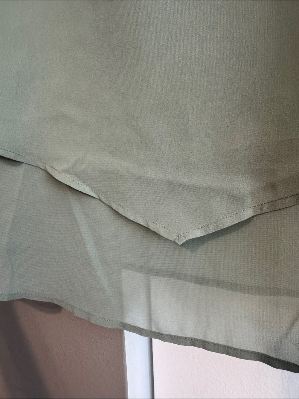 Sage Green Layered Chiffon Tank Top sz XL - Picture 4 of 8